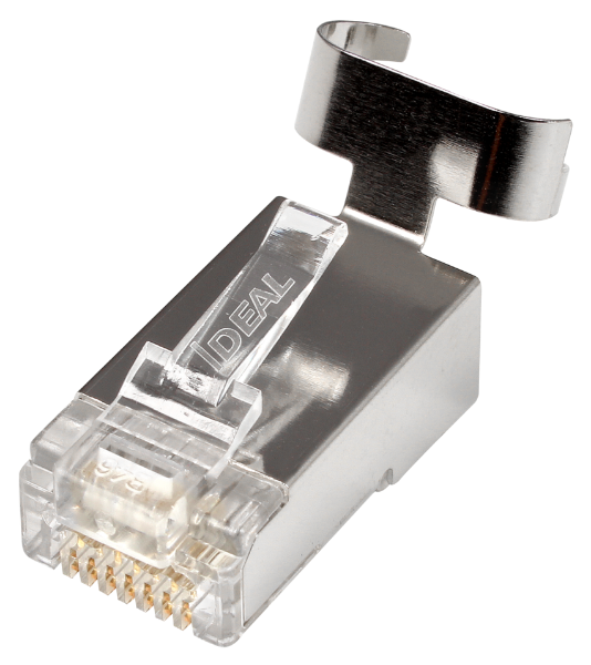 Ideal industries CAT6A/6/5e STP RJ45 Push Through Plug Staggered Pack of 25 Compatible w/ 30-495