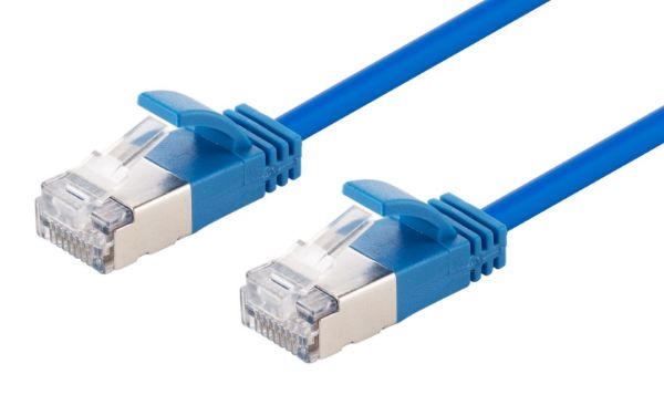 DYNAMIX PLSGY-C6-0-75 2.5m Cat6A S/FTP Blue 10G LSZH Patch Lead 34AWG 802.3af Shielded Plug.