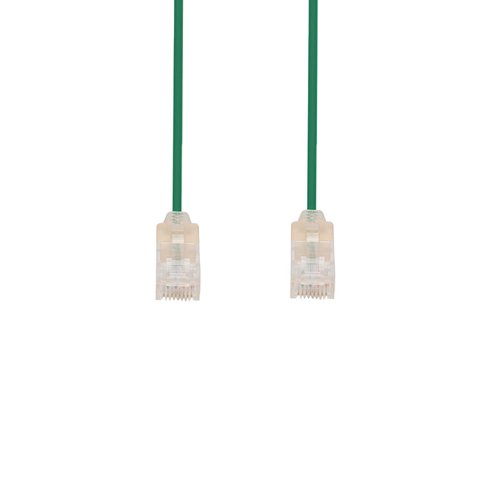 DYNAMIX 0.15m Cat6A 10G Green UTP Patch Lead 30AWG 8023af Unshielded Plug.