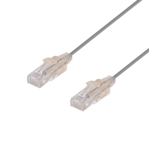 DYNAMIX 0.15m Cat6A 10G Grey UTP Patch Lead 30AWG 8023af Unshielded Plug.