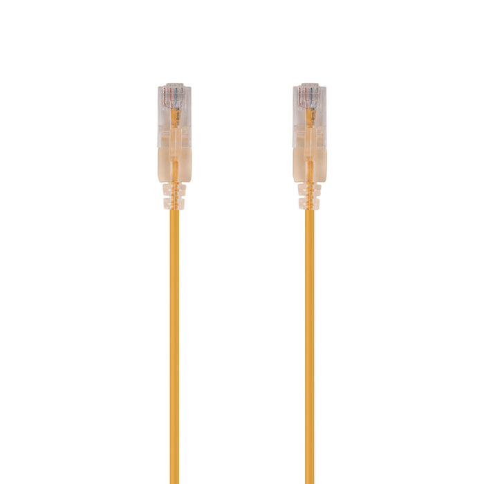 DYNAMIX 0.15m Cat6A 10G Yellow UTP Patch Lead 30AWG 8023af Unshielded Plug.