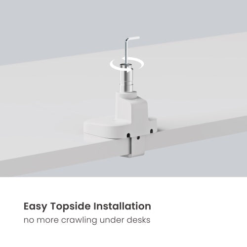 Brateck 17"-35" Elite Dual Screen Mechanical Spring Monitor Arm. Max Load 2x 11Kgs, White