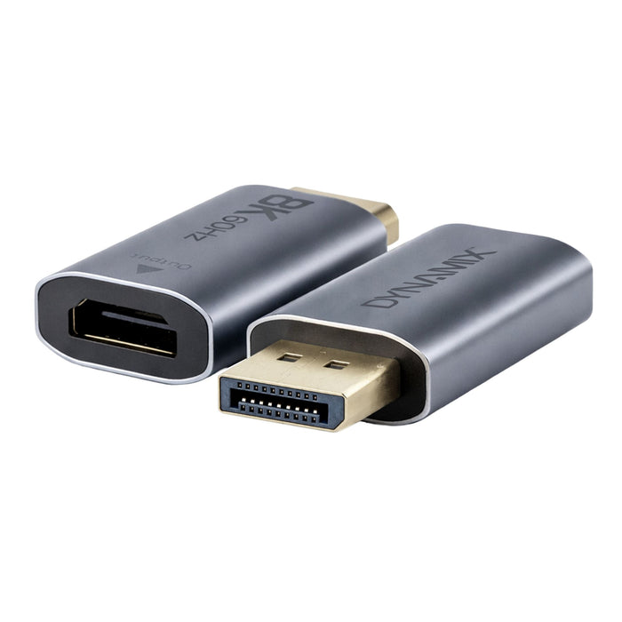 DYNAMIX DisplayPort Male to HDMI Female Adapter. Supports 8K60Hz.