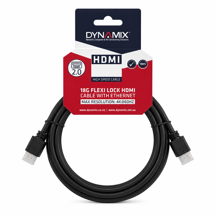 Unitek 1.5m HDMI High Speed 18Gbps Flexi Lock Cable w/ Ethernet. Max Res: 4K2K@60Hz