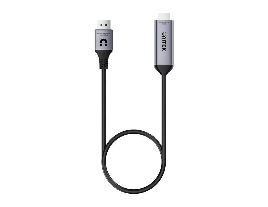 Unitek 1.8M 8K 60Hz DisplayPort 1.4 to HDMI 2.1 Adpater Cable. Supports 8K Ultra HD Res