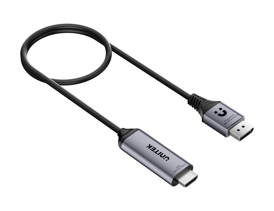 Unitek 1.8M 8K 60Hz DisplayPort 1.4 to HDMI 2.1 Adpater Cable. Supports 8K Ultra HD Res