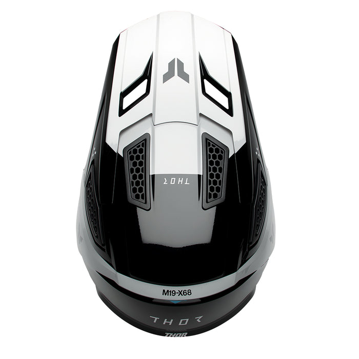 Helmet S25 Thor Mx Fleet Storm Black/White Large