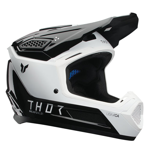Helmet S25 Thor Mx Fleet Storm Black/White Xlarge