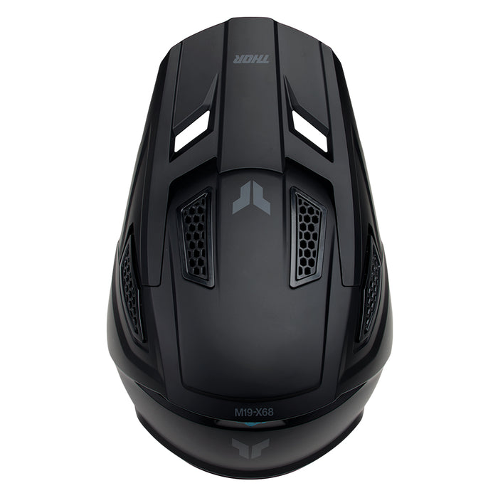 Helmet S27 Thor Mx Fleet Blackout Matte Black Xl