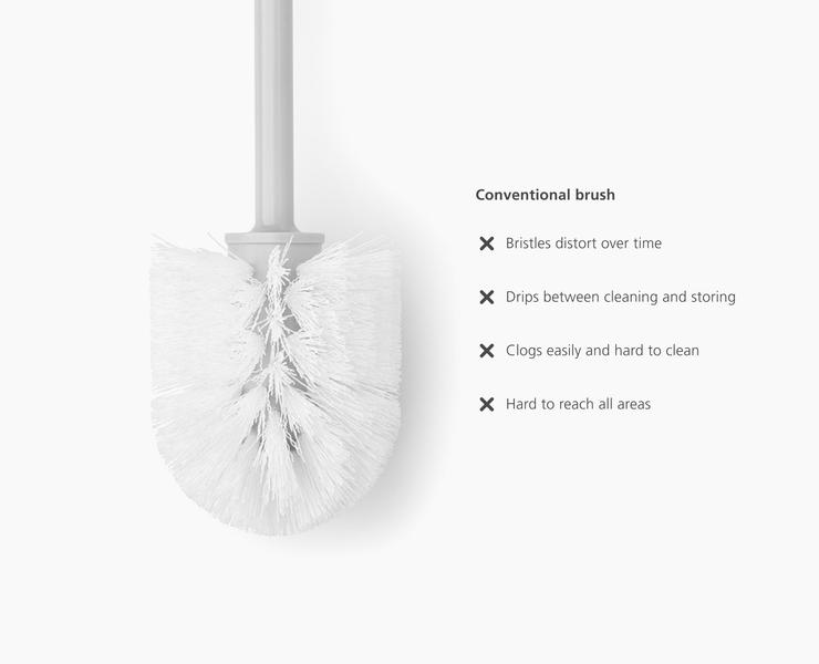 Joseph Joseph Flex 360 Lite Toilet Brush - White
