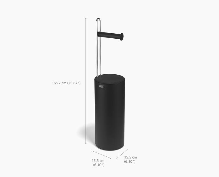Joseph Joseph Toilet Roll Storage with Holder - Black