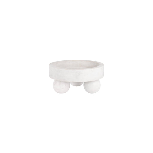 Chef Inox Serve White Marble Round Display Bowl 250x118mm