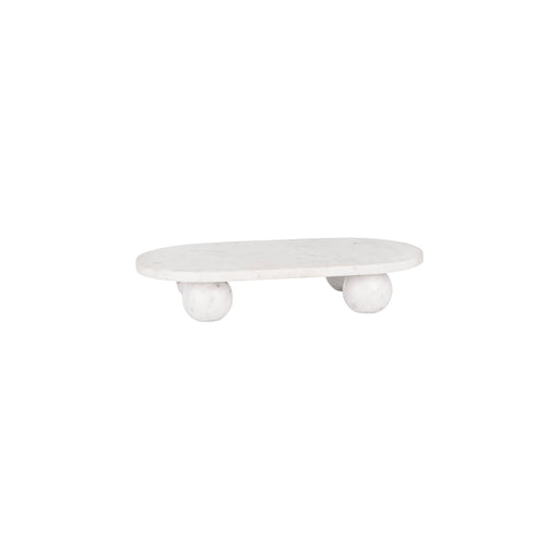 Chef Inox Serve White Marble Oval Platter 60x260x85mm