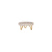 Chef Inox Serve Whitewash Mangowood Round Display Stand Metal Legs 200x90mm