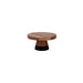 Chef Inox Serve Natural Acacia Round Cake Stand Black Boarder 250x125mm