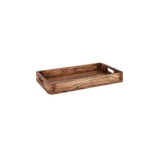 Chef Inox Serve Natural Acacia Rectangular Deep Tray 405x254x50mm