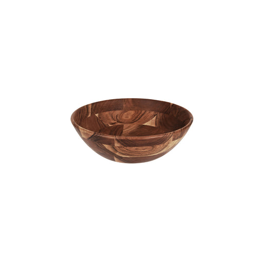 Chef Inox Serve Natural Acacia Round Display Bowl Deep 355x110mm