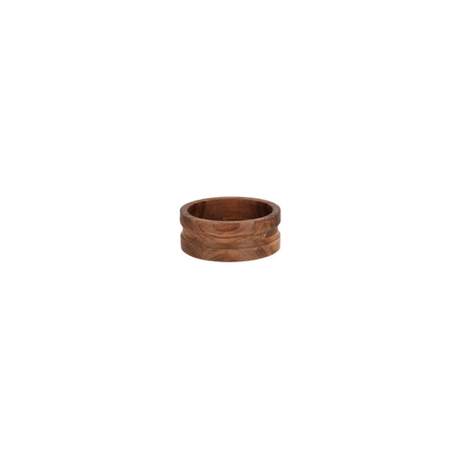 Chef Inox Serve Natural Acacia Round Bowl with Straight Sides 160x60mm