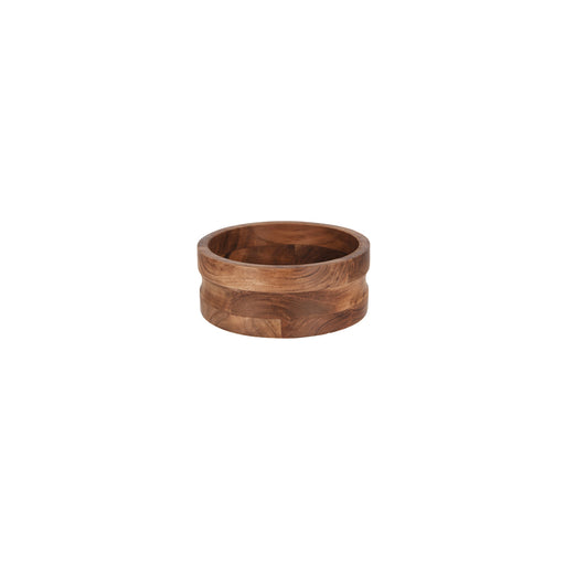 Chef Inox Serve Natural Acacia Round Bowl with Straight Sides 230x60mm