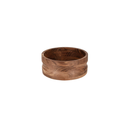 Chef Inox Serve Natural Acacia Round Bowl with Straight Sides 275x60mm