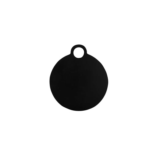 Chef Inox Serve Black Acacia Round Board with Loop Handle 405x355x25mm