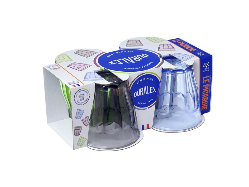 Duralex Picardie 250ml Mixed Colour Tumbler - Set 4