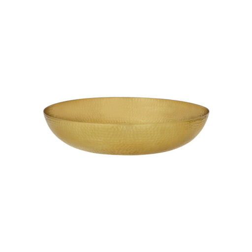 Chef Inox Round Serving / Seafood Bowl Hammered Brass 350x80mm / 5.0L