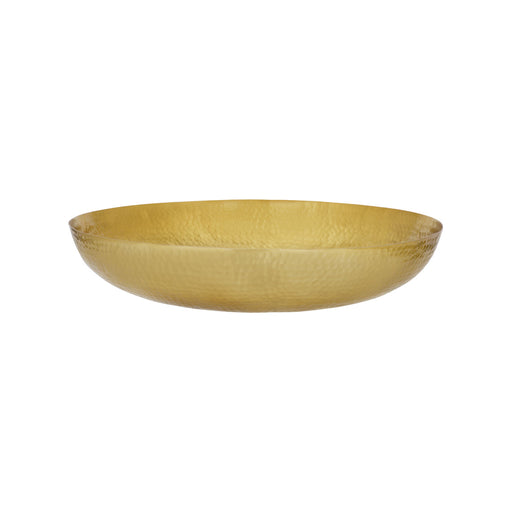 Chef Inox Round Serving / Seafood Bowl Hammered Brass 400x80mm / 8.0L