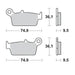 Brake Pads Rear Moto Master Pro Sintered For Gasgas Honda Kawasaki Suzuki Yamaha - LX2001 - Homewares, Outdoor, Phone Accessories, Cases, Speakers, Headphones + More -