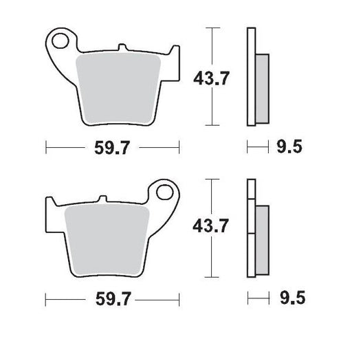 Brake Pads Rear Moto Master Nitro Sport Honda Cr Crf Xl And Tm Mx85 13-On