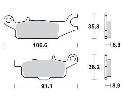 Brake Pads Rear Right Moto Master Pro Sintered Yamaha Yfm550 09-15 Yfm700 07-On - LX2001 - Homewares, Outdoor, Phone Accessories, Cases, Speakers, Headphones + More -