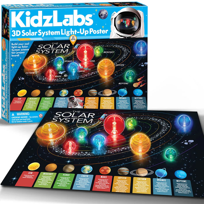 KidzLabs/3D Solar System Light-Up Poster - LX2001 - Homewares, Outdoor, Phone Accessories, Cases, Speakers, Headphones + More -