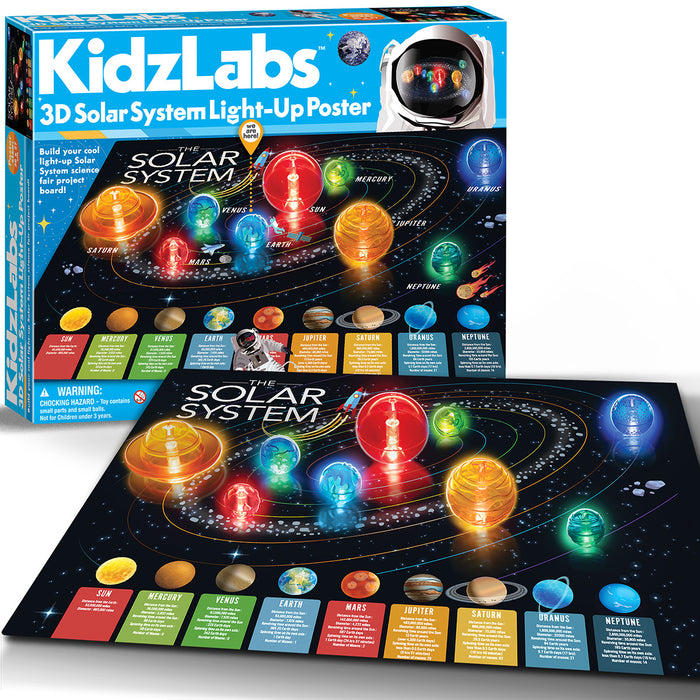 4M KidzLabs/3D Solar System Light-Up Poster