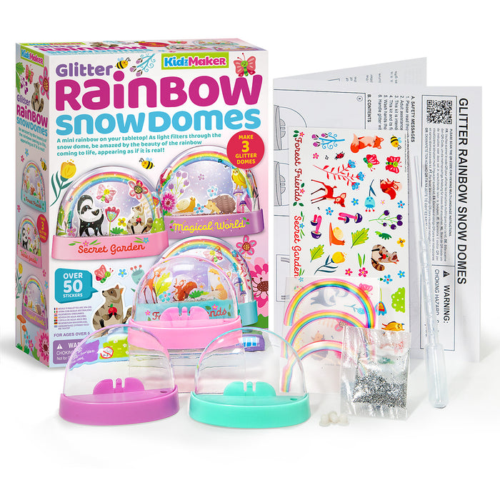 4M Glitter Rainbow Snow Domes