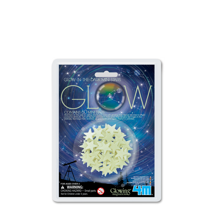 4M Glow in the Dark Mini Stars 60 Pack