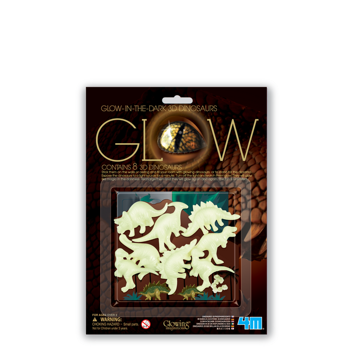 4M Glow in the Dark 3D Dinosaurs 8 Pack