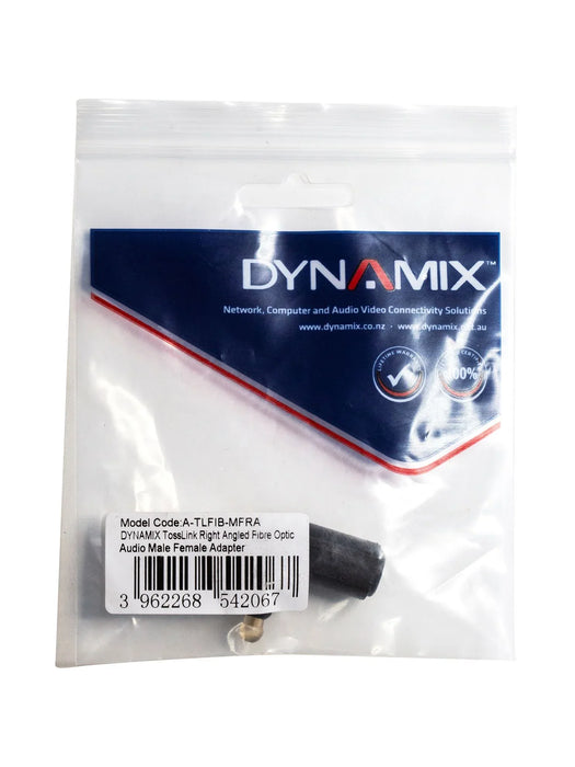 DYNAMIX TosLink Right Angled Fibre Optic Audio Male Female Adapter. - LX2001 - Homewares, Outdoor, Phone Accessories, Cases, Speakers, Headphones + More -