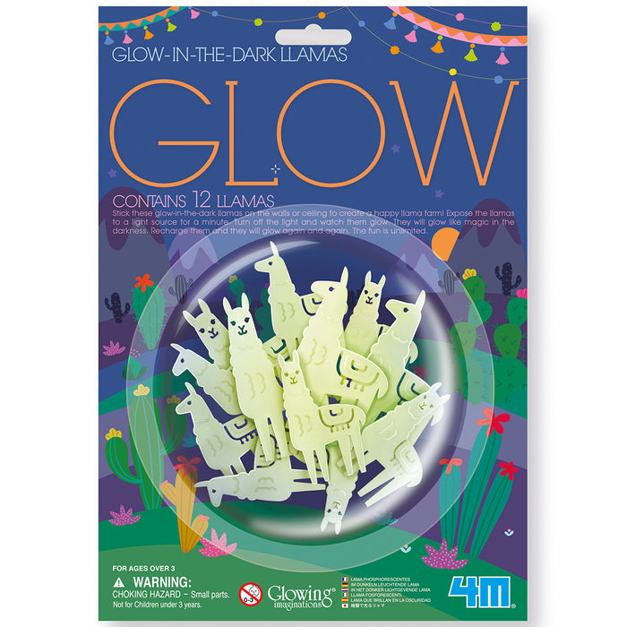 4M Glow in the Dark Llamas 12 Pack