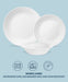 Corelle Linen Weave 12pc Dinnerware Plate Bowl Set