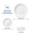Corelle Linen Weave 12pc Dinnerware Plate Bowl Set