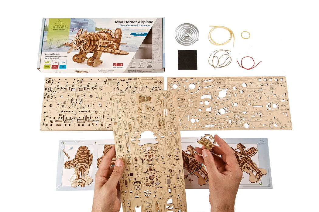 Ugears Mad Hornet Airplane - LX2001 - Homewares, Outdoor, Phone Accessories, Cases, Speakers, Headphones + More -