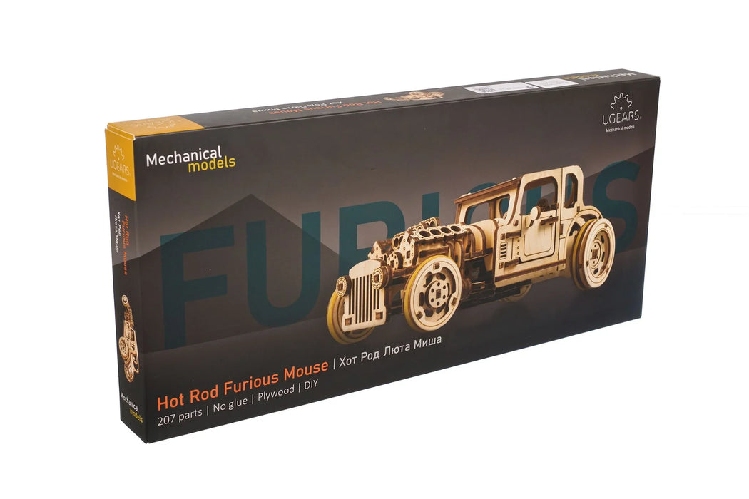 Ugears Hot Rod Furious Mouse - LX2001 - Homewares, Outdoor, Phone Accessories, Cases, Speakers, Headphones + More -