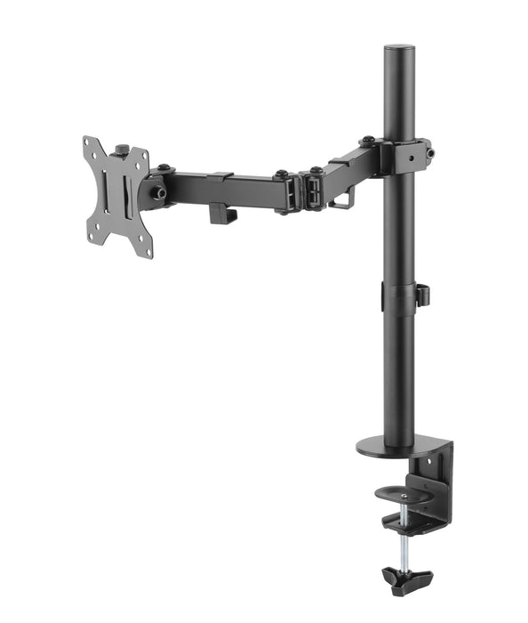 BRATECK 17-32" Single Monitor Desk Articulating Mount Arm Bracket. Free-Tilting