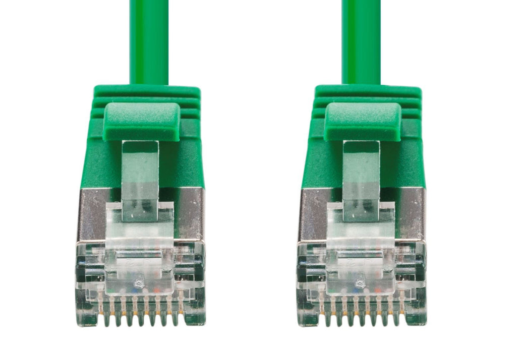 DYNAMIX 0.75m Cat6A S/FTP Green 10G LSZH Patch Lead 34AWG 802.3af Shielded Plug.