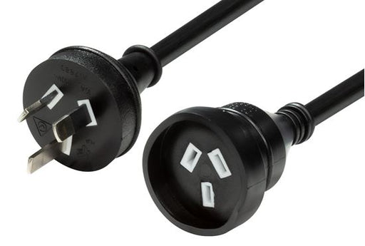 DYNAMIX 3M 240v 10A Standard Duty Power Extension Lead (3 Core 1.0mm) Black