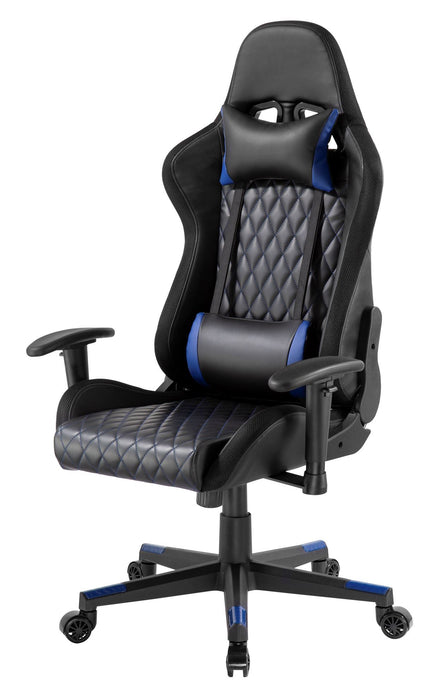 BRATECK Gaming Chair with Built-in RGB Lights. Ergonomic Diamond Quilt PU Leathe