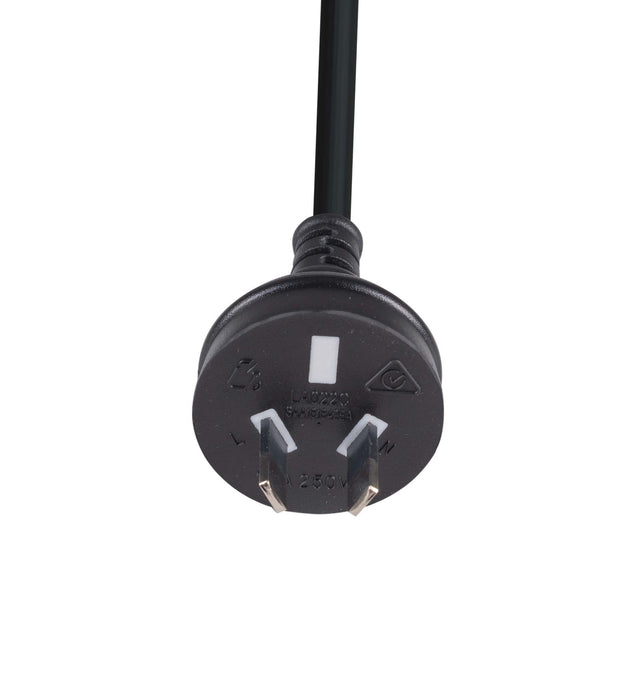 DYNAMIX 2M 2-Pin Plug to Bare End 2 Core 0.75mm Cable Black Colour SAA Approved