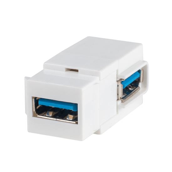 DYNAMIX USB 3.0 Keystone Jack USB Female to Right Angled USB Female Connector
