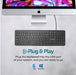 PROMATE Ultra-Slim Wired Keyboard with Angled Kickstand. Dedicated Volume Contro
