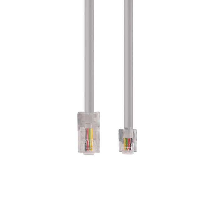 DYNAMIX 2m RJ12 to RJ45 Cable - 4C All pins connected crossed, Colour Grey - LX2001 - Homewares, Outdoor, Phone Accessories, Cases, Speakers, Headphones + More -
